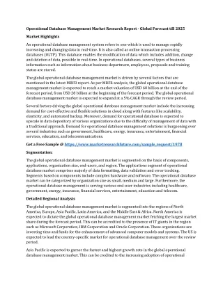 operational database management market research
