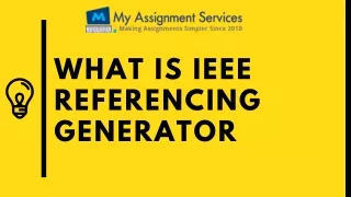 what is ieee referencing generator