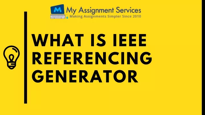what is ieee referencing generator