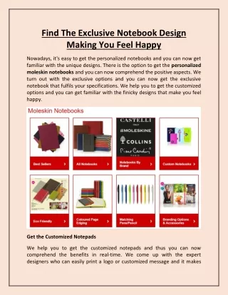 find the exclusive notebook design making