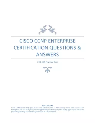 cisco ccnp enterprise certification questions