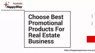 Choose Best Promotional Products For Real Estate Business : Happyway Promotions