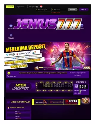 Jenius777 Situs Game Slot Online Pragmatic Play & Joker123
