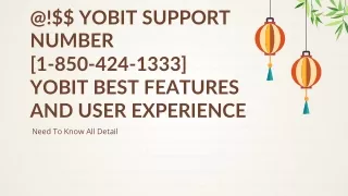 @ yobit support number 1 850 424 1333 yobit best features and user experience