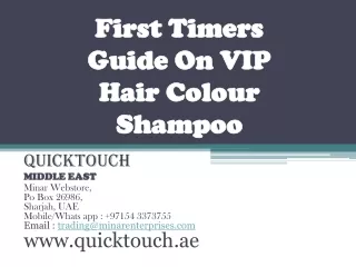 first timers guide on vip hair colour shampoo