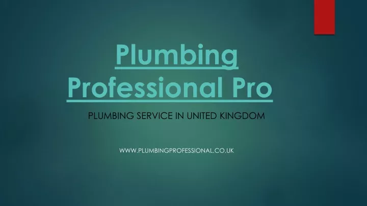 plumbing professional pro