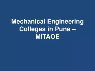 mechanical engineering colleges in pune mitaoe