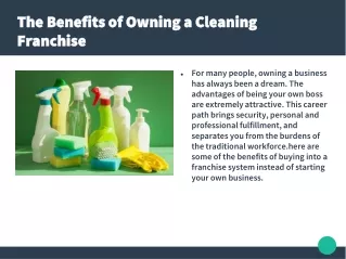 The Benefits Of Franchising