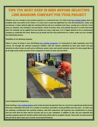 tips tips you line line marking marking company