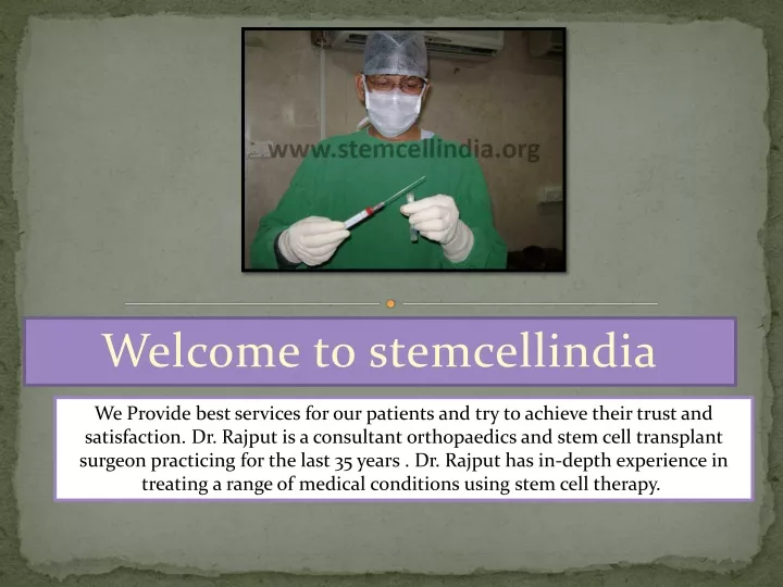 welcome to stemcellindia