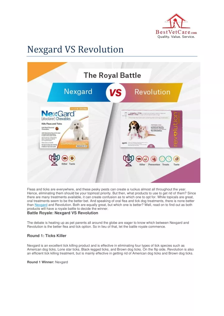 nexgard vs revolution