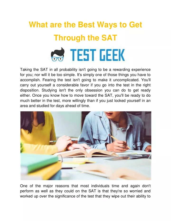 what are the best ways to get through the sat