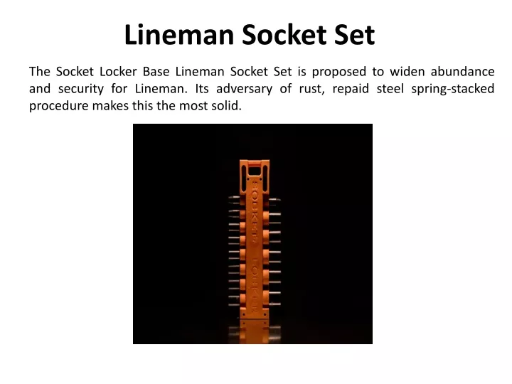 lineman socket set