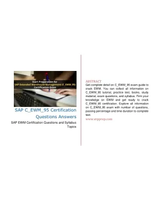 abstract get complete detail on c ewm 95 exam