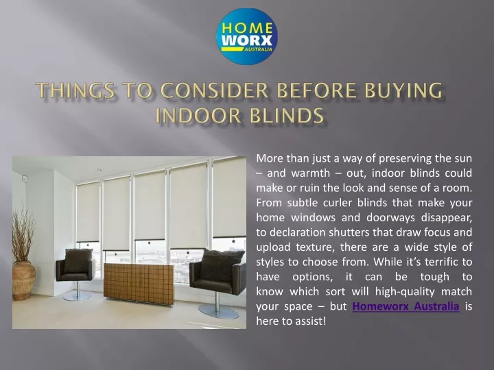 things to consider before buying indoor blinds