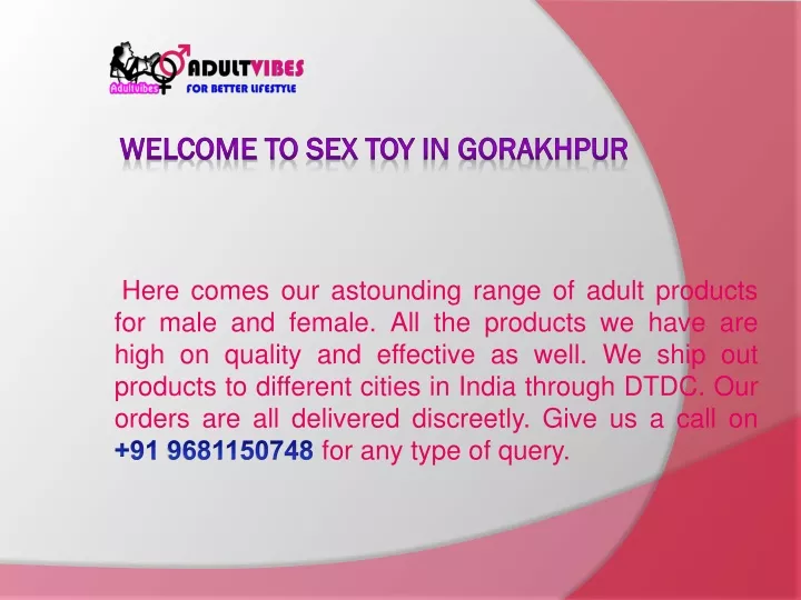 w elcome t o sex toy in gorakhpur