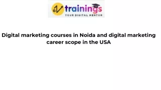 Digital marketing courses in Noida and digital marketing career scope in the USA