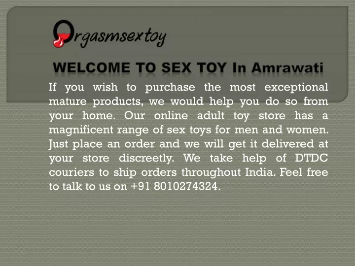 w elcome t o sex toy in amrawati
