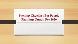 packing checklist for people planning umrah