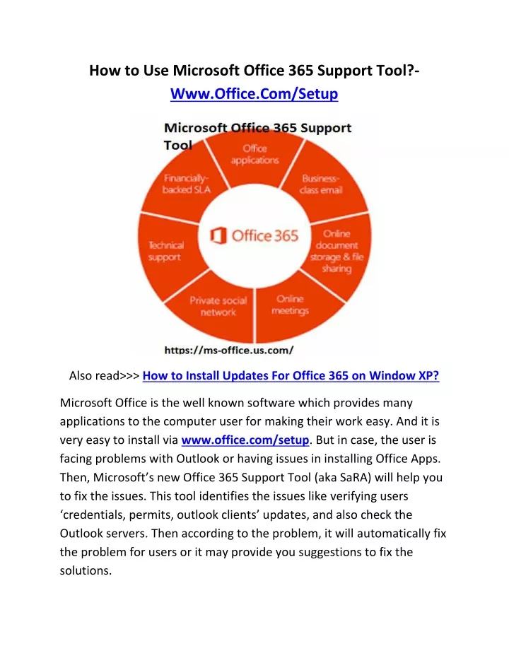 how to use microsoft office 365 support tool