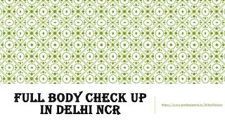full body check up in delhi ncr