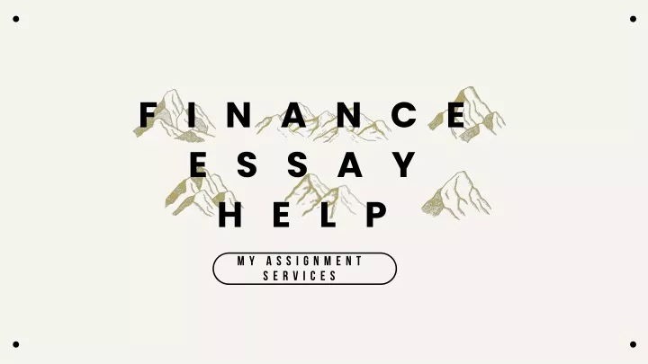 finance essay help
