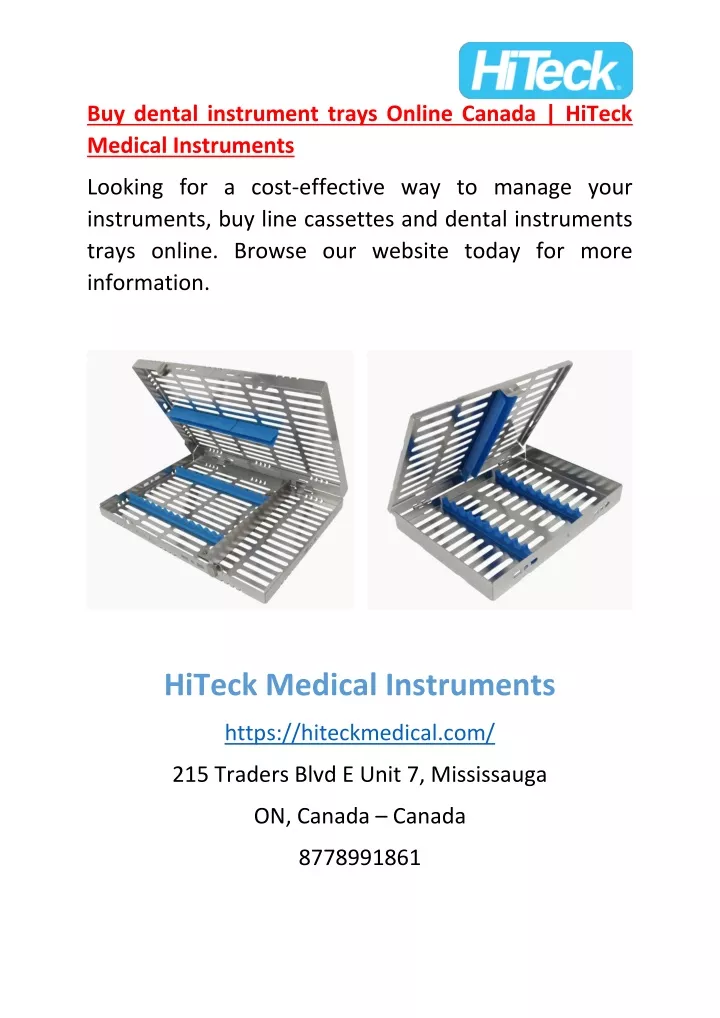 buy dental instrument trays online canada hiteck