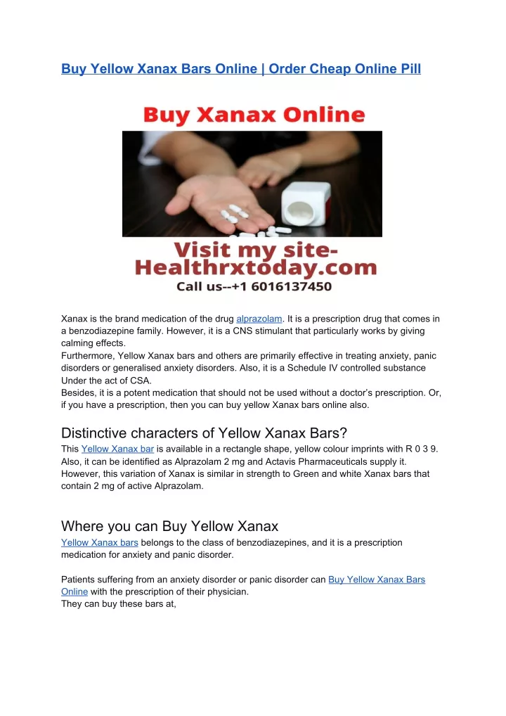 buy yellow xanax bars online order cheap online