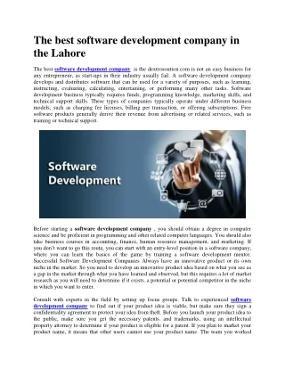 the best software development company
