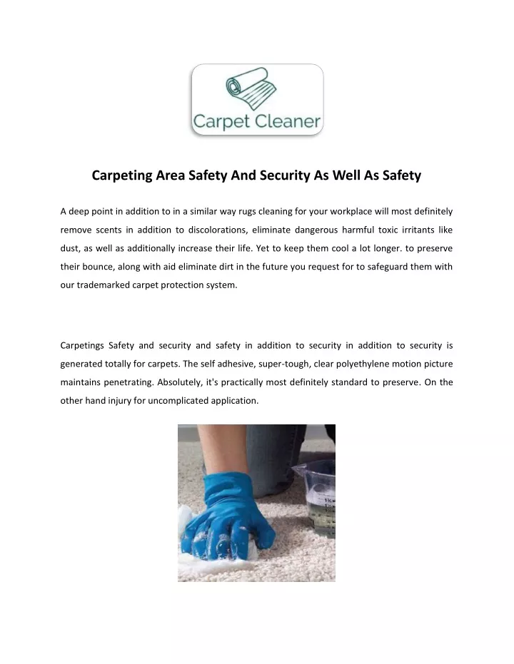 carpeting area safety and security as well