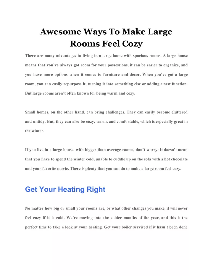 awesome ways to make large rooms feel cozy