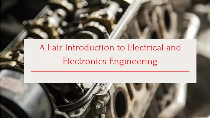 a fair introduction to electrical and electronics