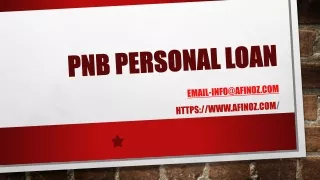 pnb personal loan