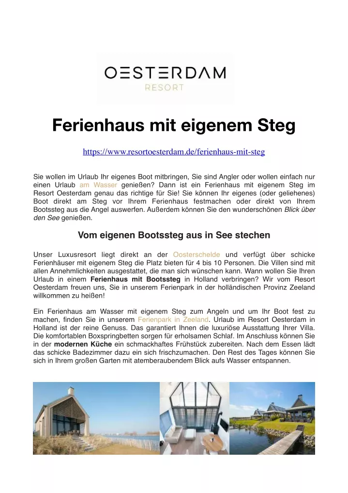 ferienhaus mit eigenem steg