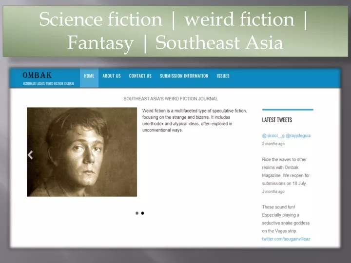 science fiction weird fiction fantasy southeast