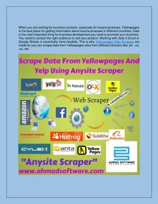 Scrape data from Yellowpages and Yelp using Anysite Scraper