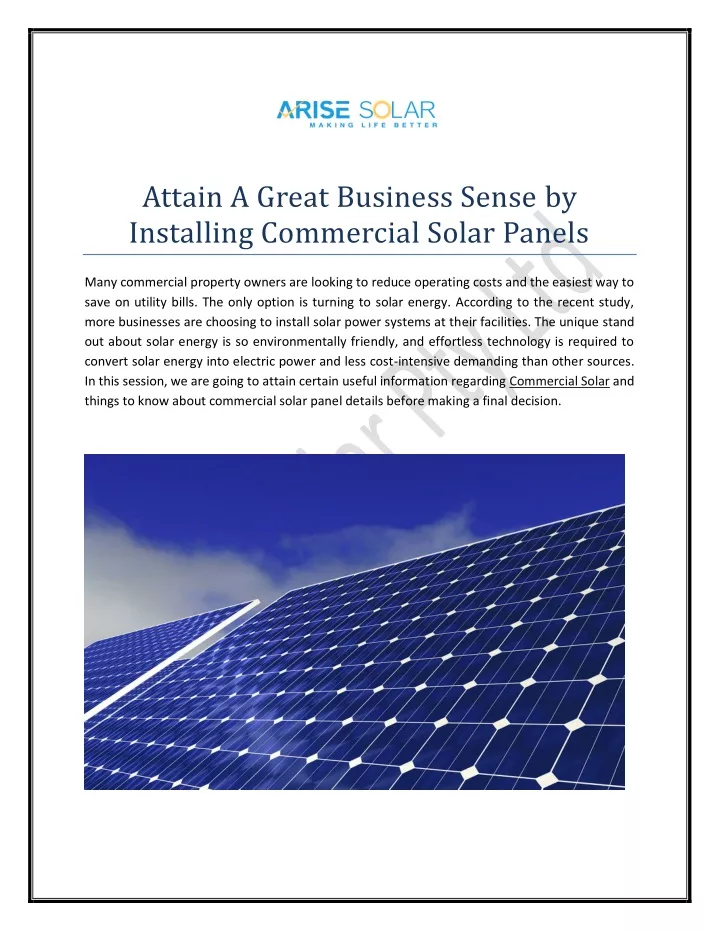 attain a great business sense by installing