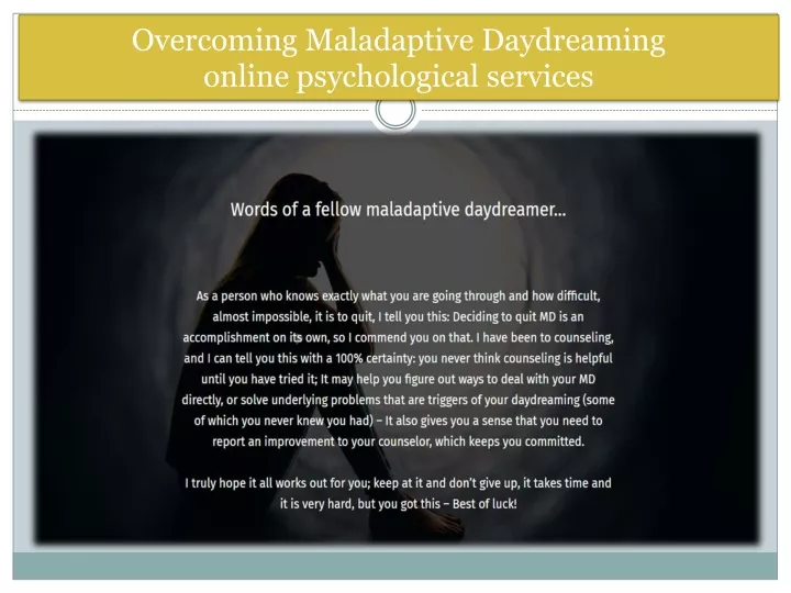 overcoming maladaptive daydreaming online