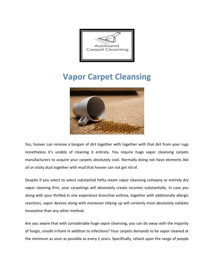 vapor carpet cleansing