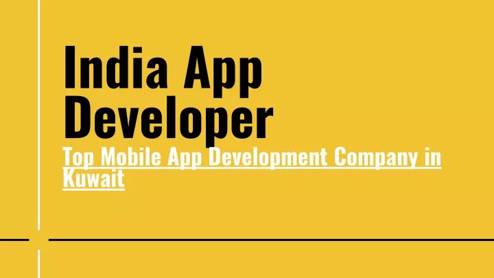india app developer top mobile app development