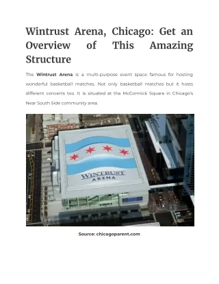 wintrust arena chicago get an overview