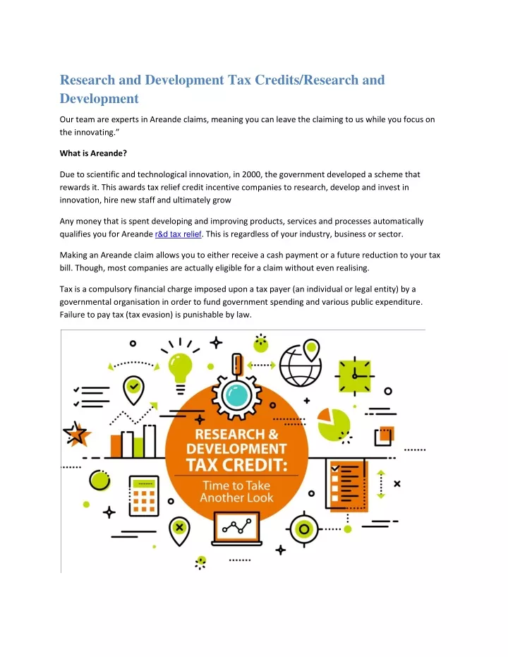 research and development tax credits research