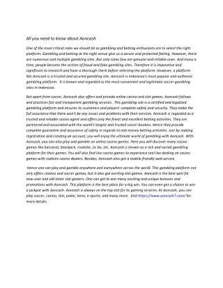 all you need to know about aoncash