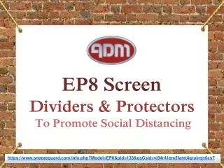Online Sneeze Guard EP8 Screen - For social distancing