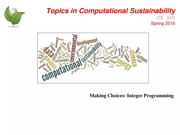topics in computational sustainability cs 325 spring 2016