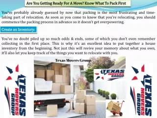 Moving Company in Austin Texas - Texas Movers Group
