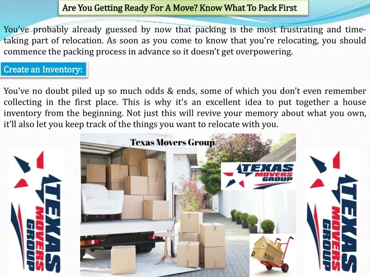 are you getting ready for a move know what