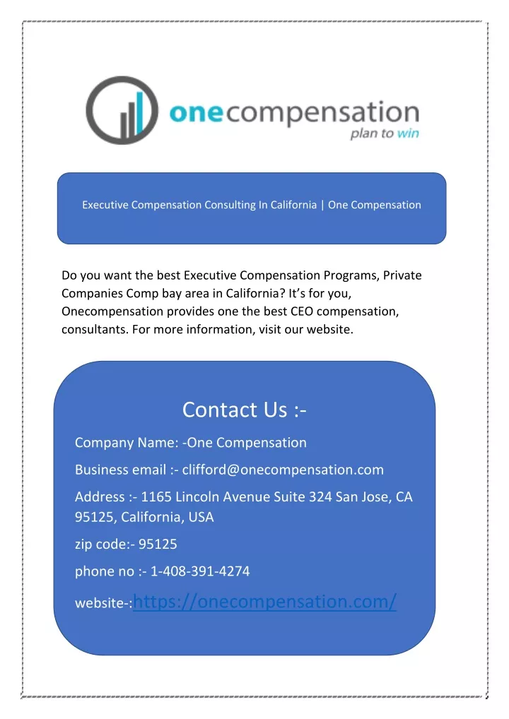 executive compensation consulting in california