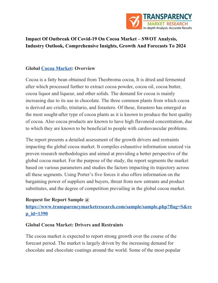 impact of outbreak of covid 19 on cocoa market