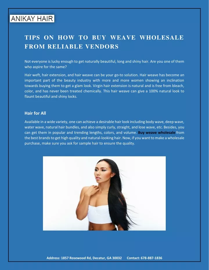 tips on how to buy weave wholesale from reliable